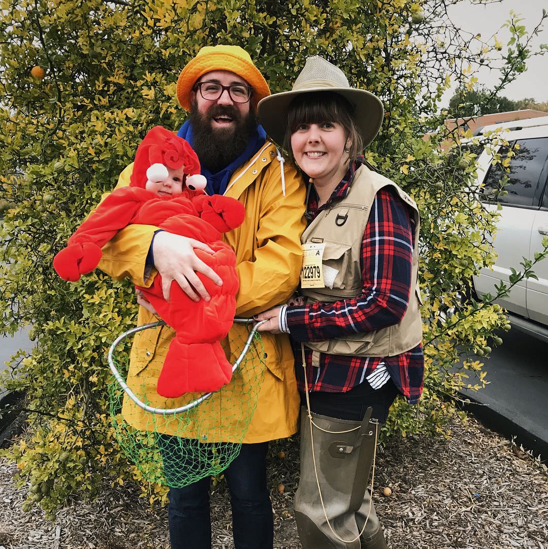 Lobster Fishermen family halloween costume 2017.
