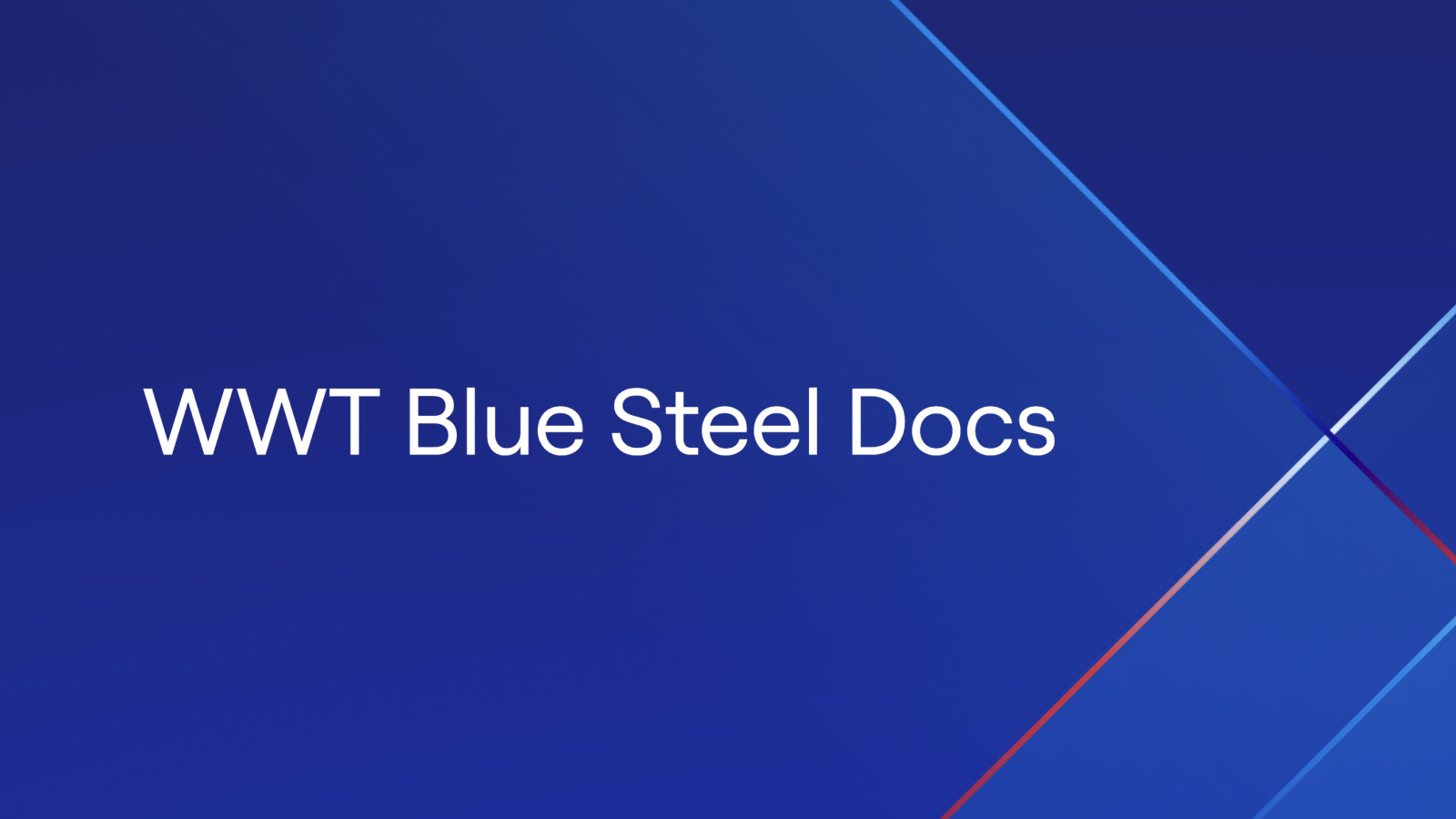 WWT Blue Steel Design System preview